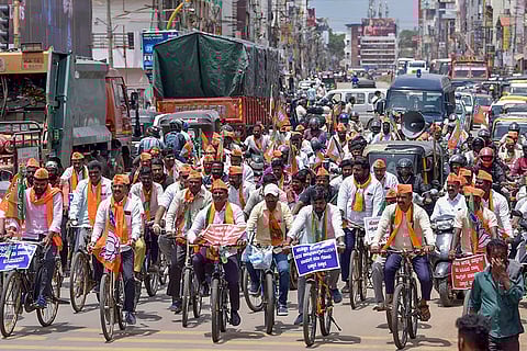 Protest over alleged diversion of SC/ST fund